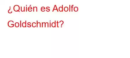 ¿Quién es Adolfo Goldschmidt?