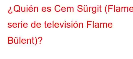 ¿Quién es Cem Sürgit (Flame, serie de televisión Flame Bülent)?