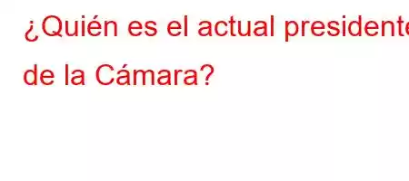 ¿Quién es el actual presidente de la Cámara?