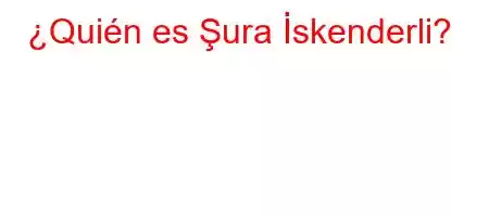 ¿Quién es Şura İskenderli