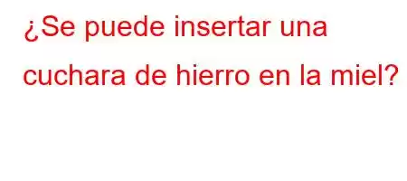 ¿Se puede insertar una cuchara de hierro en la miel?